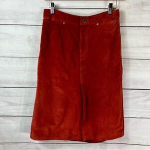 Gap Vintage Suede Skirt Y2K Front Slit Sz. 4